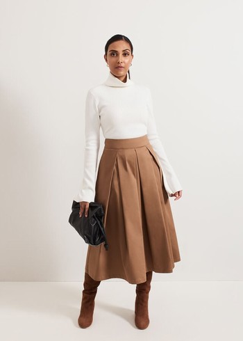 Phase Eight Trinity Petite Skirts Brown Canada | IMPCBQ-271